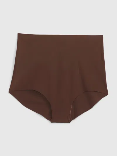 Gap High Rise No-show Bikini In Warm Dark Brown