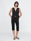 Gap High Rise Ponte Capris In Basic Black