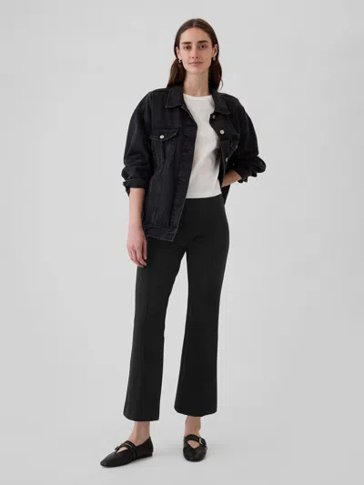 Gap High Rise Ponte Crop Kick Pants In Black