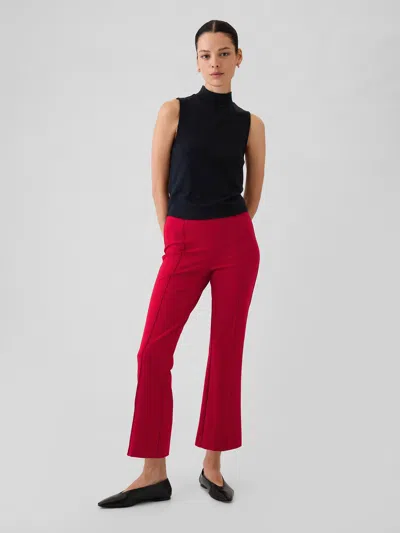 Gap High Rise Ponte Crop Kick Pants In Sled Red