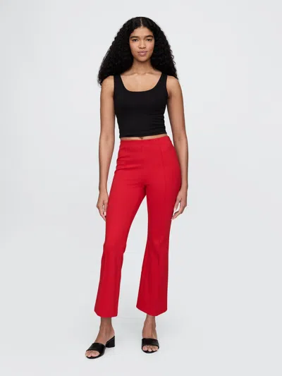 Gap High Rise Ponte Crop Kick Pants In Tomato Sauce Red