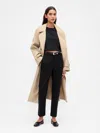 Gap High Rise Ponte Slim Crop Pants In Black