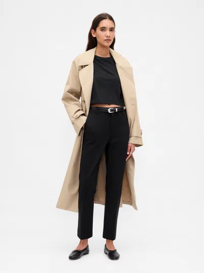 Gap High Rise Ponte Slim Crop Pants In Black