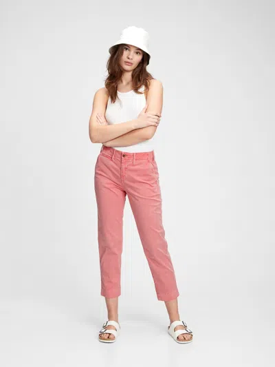 Gap High Rise Stretch Straight Khakis With Washwell3 In Belle Pink