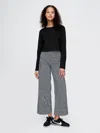 Gap High Rise Stride Wide-leg Ankle Jeans In Blue Railroad Stripe