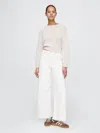Gap High Rise Stride Wide-leg Ankle Jeans In Off White