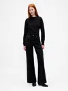 Gap High Rise Stride Wide-leg Jeans In Black