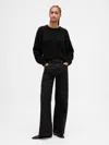Gap High Rise Stride Wide-leg Jeans In Black