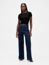 Gap High Rise Stride Wide-leg Jeans In Blue