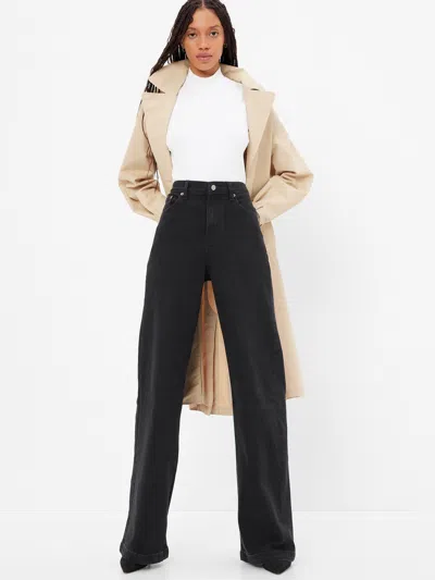 Gap High Rise Stride Jeans With Washwell In Washed Black