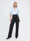 Gap High Rise Stride Wide-leg Khakis In Black