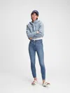 Gap High Rise True Skinny Jeans With Washwell In Medium Indigo