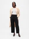 Gap High Rise Twill Straight Ankle Pants In Black