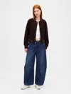 Gap High Rise Ultrasoft Crossover Horseshoe Jeans In Blue