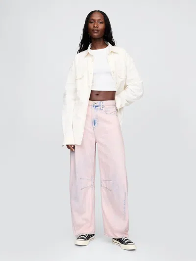 Gap High Rise Ultrasoft Horseshoe Jeans In Rose Mist Pink