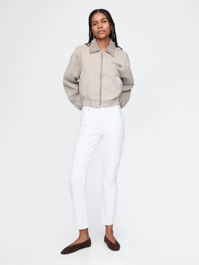 Gap High Rise Vintage Slim Jeans In Off White