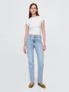 Gap High Rise Western '90s Straight Jeans In Light Indigo