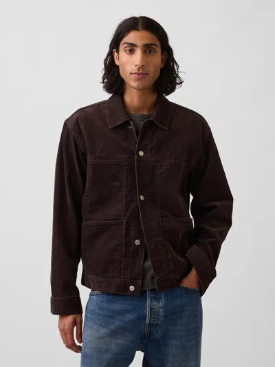 Gap Icon Corduroy Jacket In Terra Brown