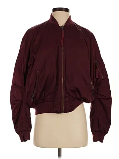 Pre-owned Gap Jacket In Burgundy