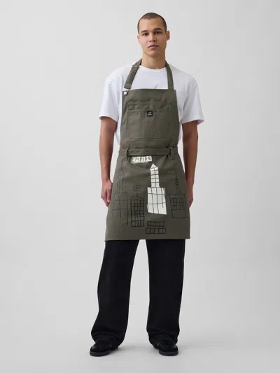 Gap Jean-michel Basquiat Canvas Apron In Green