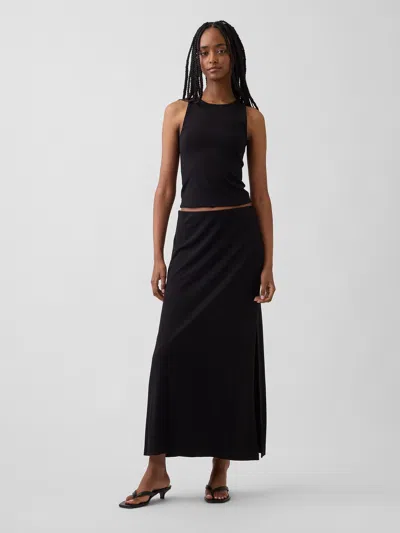 Gap Jersey Maxi Skirt In Black