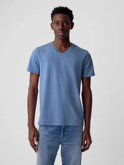 Gap Jersey V-neck T-shirt In Distant Blue