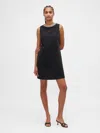 Gap Jewel-neck Mini Shift Dress In Black