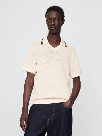 Gap Johnny-collar Sweater In Chino