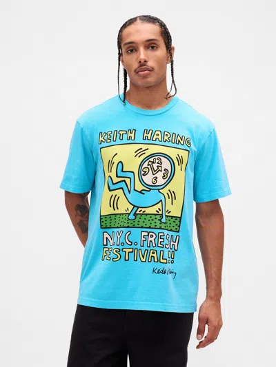 Gap Keith Haring Graphic T-shirt In Blue