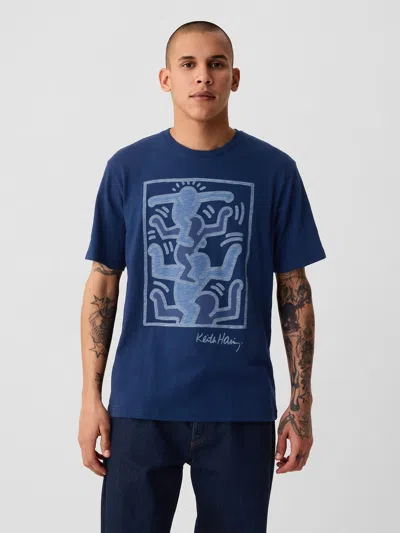 Gap × Keith Haring Graphic T-shirt In Dark Indigo