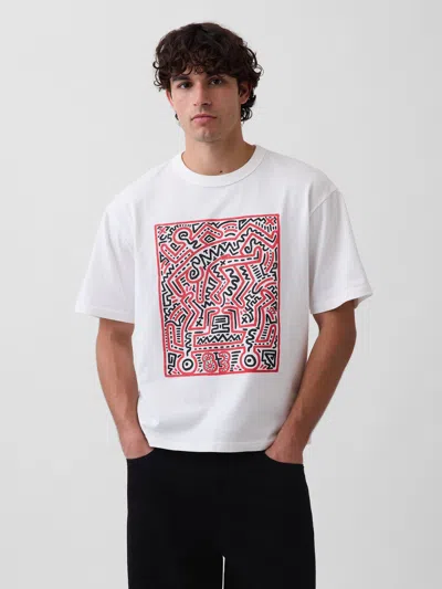 Gap Keith Haring Oversized Graphic T-shirt In White