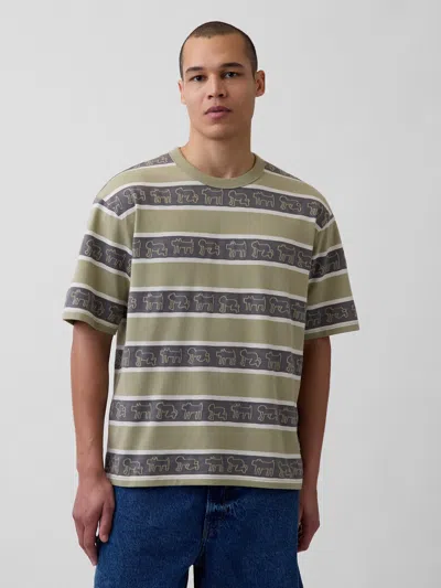 Gap Keith Haring Oversized Stripe T-shirt