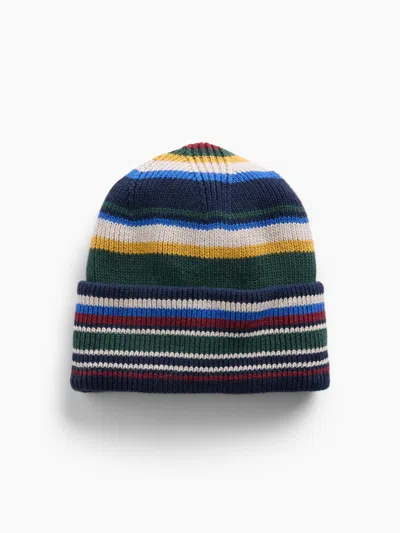 Gap Kids 100% Cotton Happy Stripe Beanie In Blue