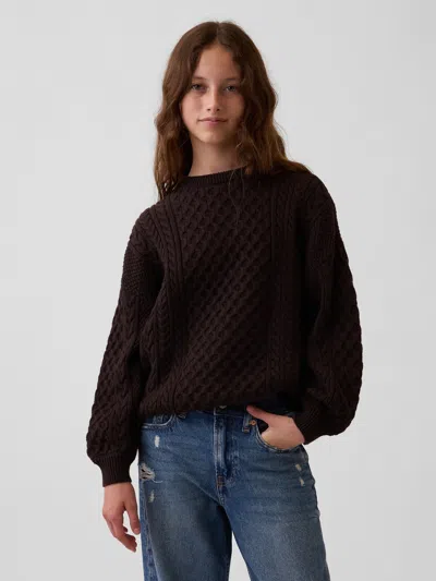 Gap Kids 100% Cotton Oversized Cable-knit Sweater In Multi