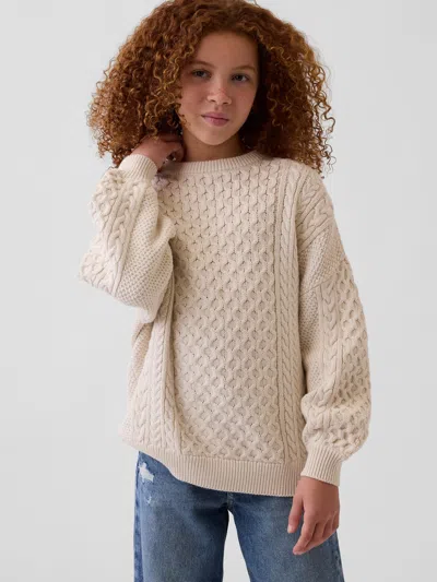 Gap Kids 100% Cotton Oversized Cable-knit Sweater In Multi