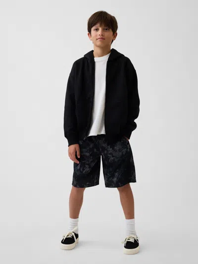 Gap Kids 8" Mesh Active Shorts In Black Camo