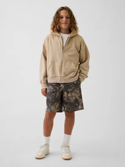 Gap Kids 8" Mesh Active Shorts In Light Camo