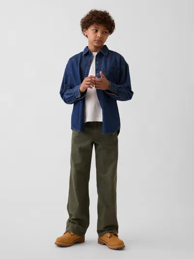 Gap Kids '90s Loose Carpenter Jeans In Tweed Green