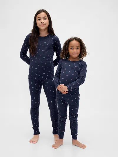 Gap Kids & Baby Organic Brushed Cotton Holiday Pj Set In Candy Canes