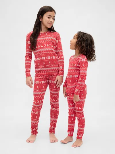 Gap Kids & Baby Organic Brushed Cotton Holiday Pj Set In Fairisle