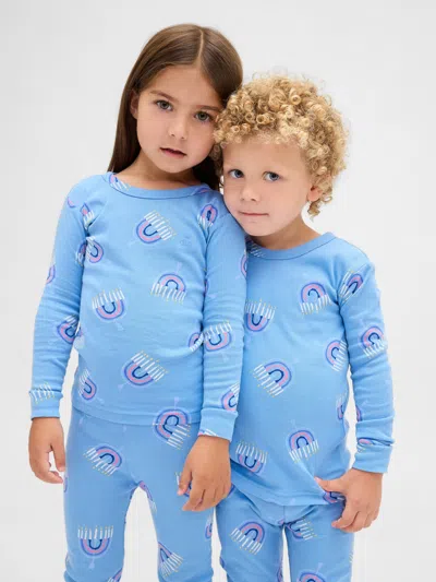 Gap Kids & Baby Organic Brushed Cotton Holiday Pj Set In Hanukkah