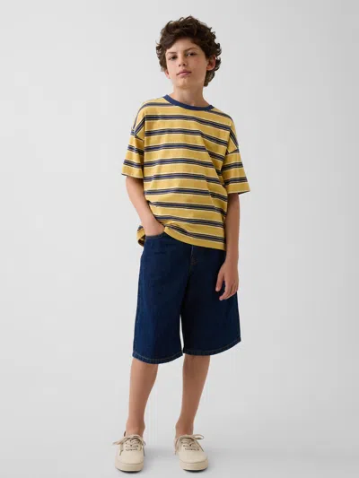 Gap Kids Baggy Denim Shorts In Dark Wash