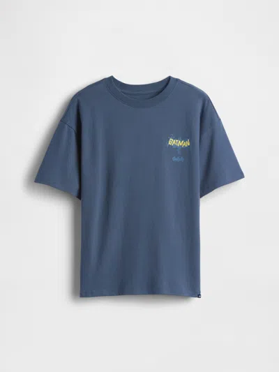 Gap Kids Batman Relaxed Graphic T-shirt In Blue