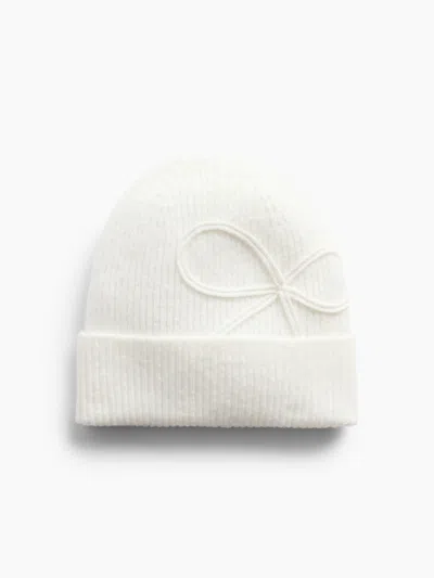 Gap Kids Bow Beanie In White