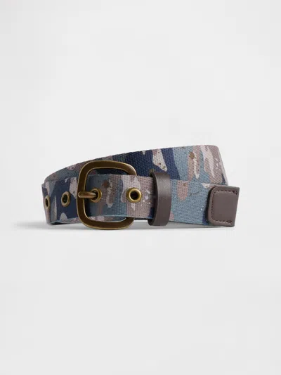 Gap Kids Camo Webbed Belt In Multi