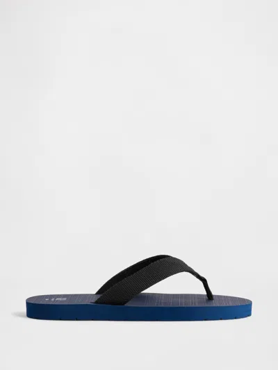 Gap Kids Canvas Flip Flops In Uniform Navy