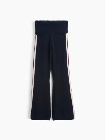 Gap Kids Cashsoft Foldover Flare Sweater Leggings In Tapestry Navy