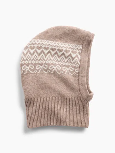 Gap Kids Cashsoft Hood In Fair Isle Brown