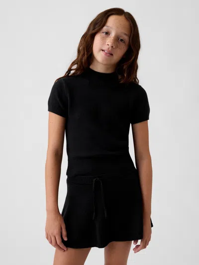 Gap Kids Cashsoft Mockneck Sweater In Black