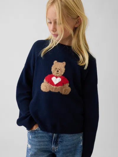 Gap Kids Cashsoft Oversized Sweater In Blue